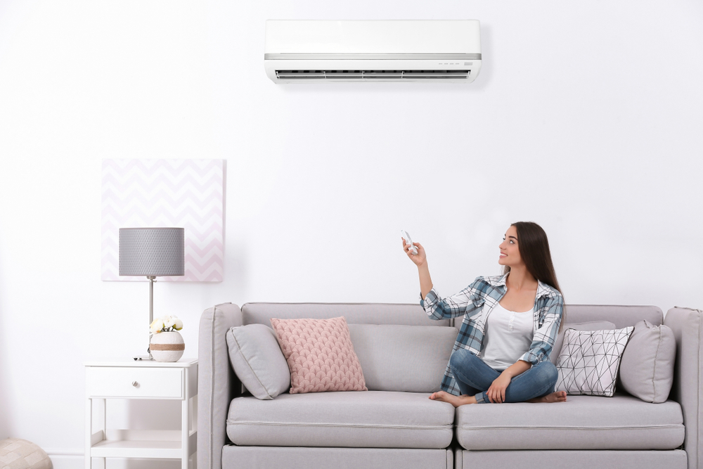 Photo of a Woman Operating AC