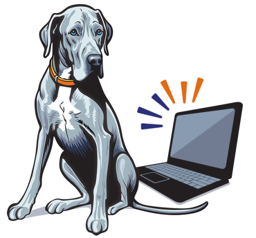Contact Chancey & Reynolds Dog with computer contacting Chancey & Reynolds