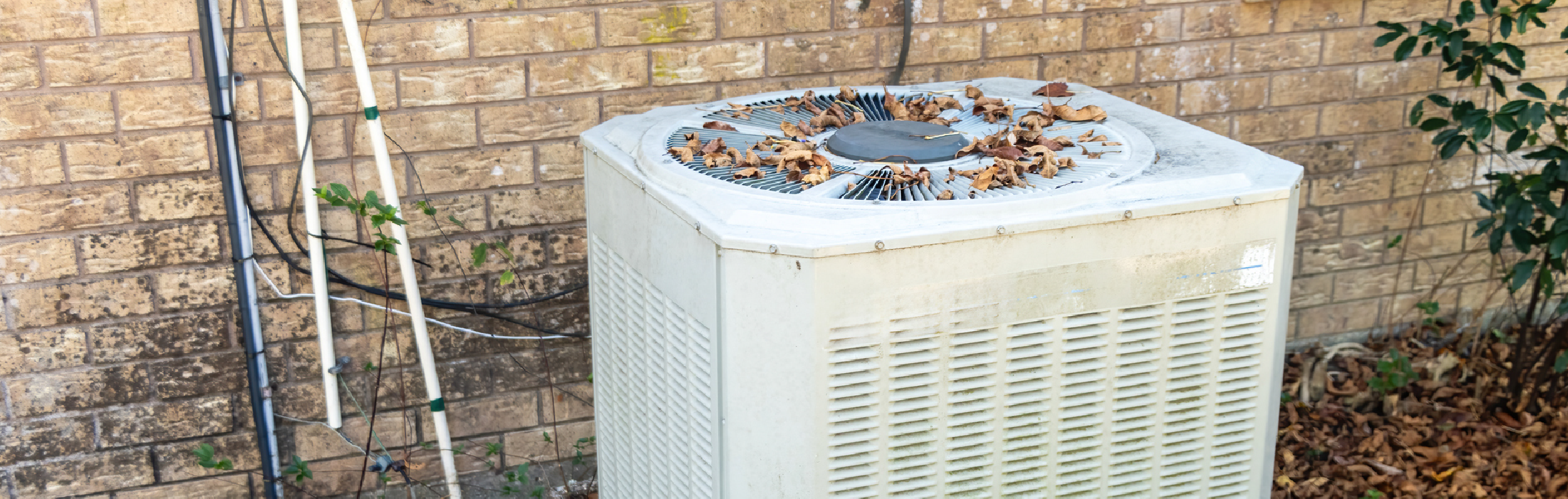 Outdoor HVAC condenser unit